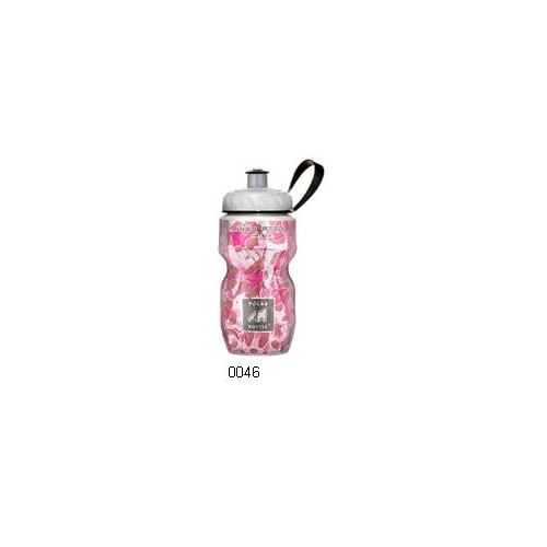 BOTTLE - Polar Insulated Water Bottle 350ml/12 oz, Standard Valve, PINK LEOPARD