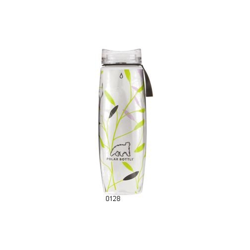 BOTTLE - Polar ERGO Insulated Water Bottle 650ml/22 oz, Classic Valve, GRAPHIC LEAVES