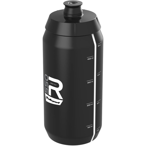 WATER BOTTLE, SENSATIONAL - wide mouth - easy squeeze - high flow - lightweight  BLACK  550ml  Screw-On Cap