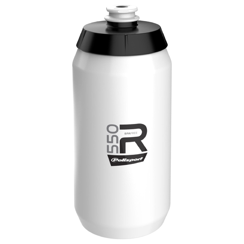 WATER BOTTLE, SENSATIONAL - wide mouth - easy squeeze - high flow - lightweight  WHITE  550ml  Screw-On Cap