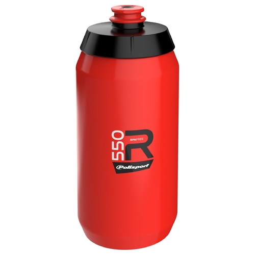 WATER BOTTLE, SENSATIONAL - wide mouth - easy squeeze - high flow - lightweight  RED  550ml  Screw-On Cap