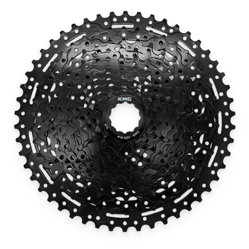 CASSETTE - 10 Speed, 11-50T, ED Black,  Quality KMC product,  Made In Taiwan (Hardened Steel)