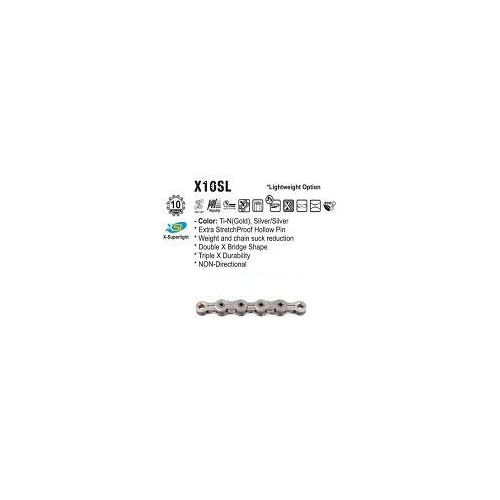 CHAIN - 10 Speed - KMC X10SL - 116L - SILVER - X-Superlight - w/Connect Link