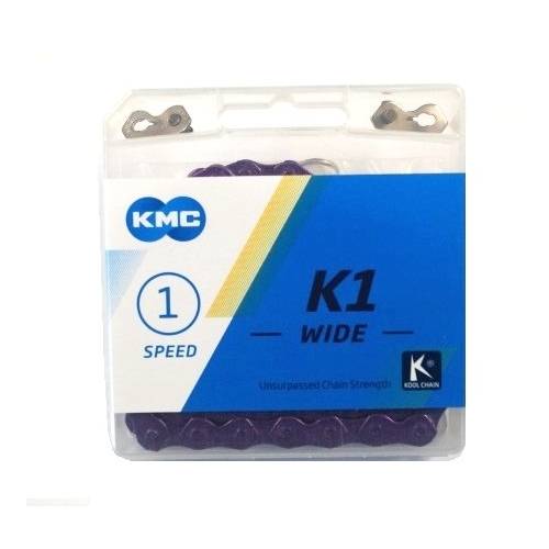 CHAIN - Single Speed - KMC K1 - 112L - PURPLE - w/Connect Link