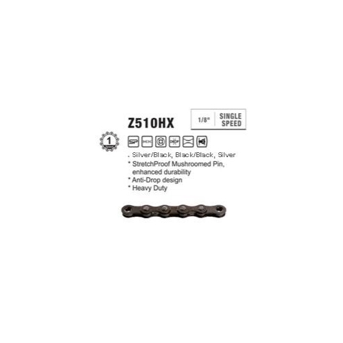 CHAIN - Single Speed - KMC Z1 - 112L - BLACK - w/Connect Link