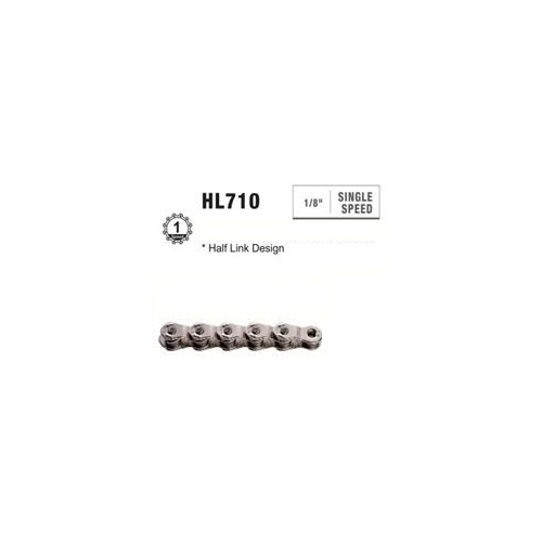 CHAIN - Single Speed - KMC HL1 - 100L - SILVER - w/Connect Pin - (Half Link Chain)