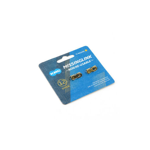 Connecting Link for 12 Speed, NON Re-Usable, KMC, Card of 2, TI-N GOLD