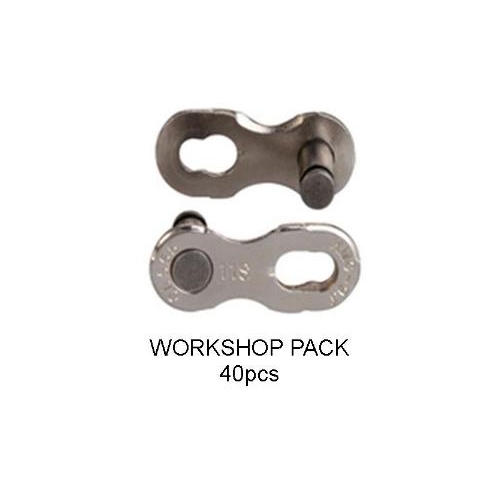 Connecting Link for 11 Speed, KMC, SILVER 40pcs for  WORKSHOP