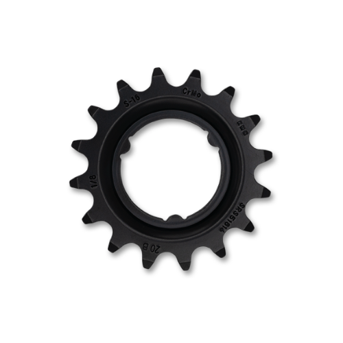 Sprocket R Shimano, ,Cr-Mo,   1/2 x 1/8" x 16T, black, for E-Bike. Quality KMC product - Works with Coaster & Internal gear hubs