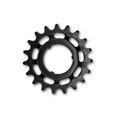 Sprocket R Shimano, ,Cr-Mo,   1/2 x 1/8" x 19T, black, for E-Bike. Quality KMC product - Works with Coaster & Internal gear hubs