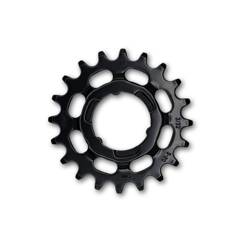 Sprocket R Shimano,    1/2 x 3/32" x 20T, cr-moly, black, for E-Bike.   Quality KMC product - Works with Coaster & Internal gear hubs