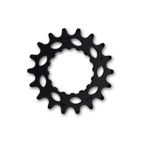 Drive Sprocket (Front) Bosch Gen2  , 1/2 x 11/128" x 18T, cr-moly, black, for E-Bike.    Quality KMC product - Direct Mount