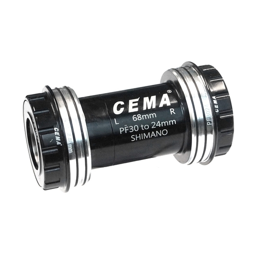 Bottom Bracket CEMA, Ceramic Hybrid, Interlock Adaptor, PF30 to 24mm interlock W:68/73 x OD:46, 24/24 for SHIMANO/FSA, Mod.SRC-BT-PF3024B