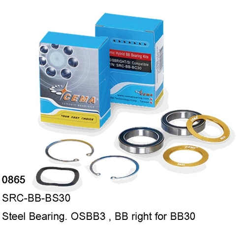 Bearing Kit for B.B.set, steel bearing - BB30 - Mod.SRC-BB-BS30