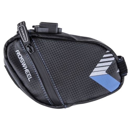 ROSWHEEL  Saddle bag, Black,  water resistant L18.5/H10.5/W5cm, slim profile .