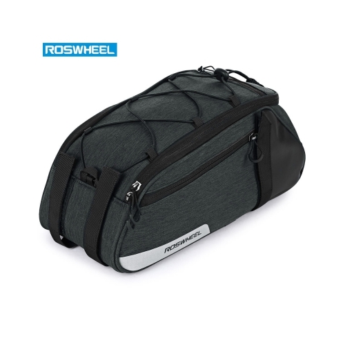 SAHOO  Rack Top Bag, 8L, Main pocket, 2 side zippered pockets, L39/W15/H17cm ,velcro attach, Black, 600D Nylon