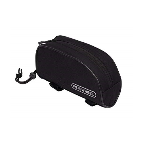 SAHOO Top Bar Bag, L18/H10/W6.5cm, velcro attach, zippered compartment, Black
