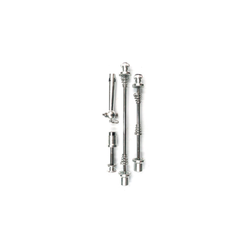 SKEWER SET - Anti-Theft, For Wheels & Seat Post, Alloy, Silver