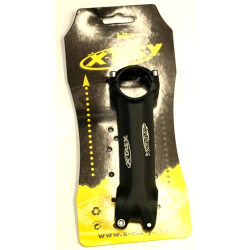  Ahead stem alloy ext.120mm dia 28.6mm bb 31.8mm black, angle 6 deg, 4 bolt clamp, xtasy logo
