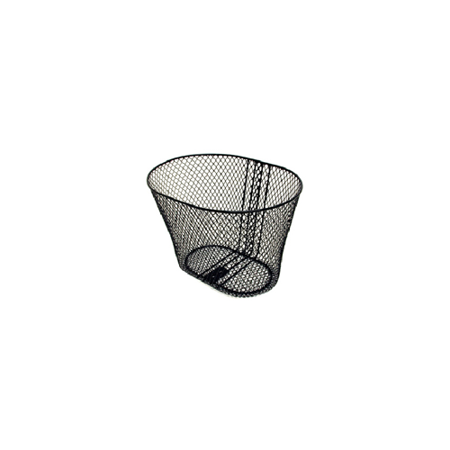 BASKET - Front, Mesh, Roundish, With Fittings Bracket & Stay, Black, 27cm x 36cm x 25cm