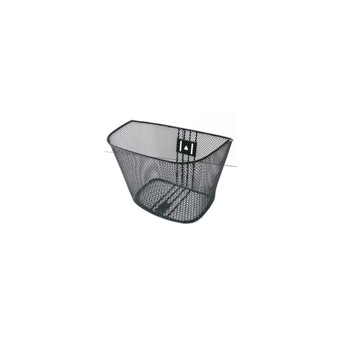 BASKET - Front, Mesh, Squarish, With Fittings Bracket & Stays, Black, 27cm x 34cm x 25cm