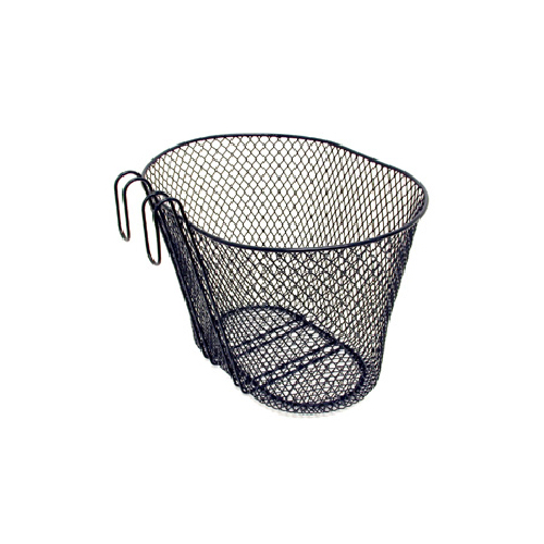 BASKET - Front, Mesh, Hooks onto Handlebars, Black, 27cm x 36cm x 25cm