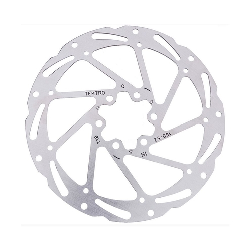 DISC ROTOR - Tektro, 160mm, 6 Bolt, T:1.8mm, stainless, w/T25 torque 6 bolts. Excellent Heat Tolerance & Dispersion