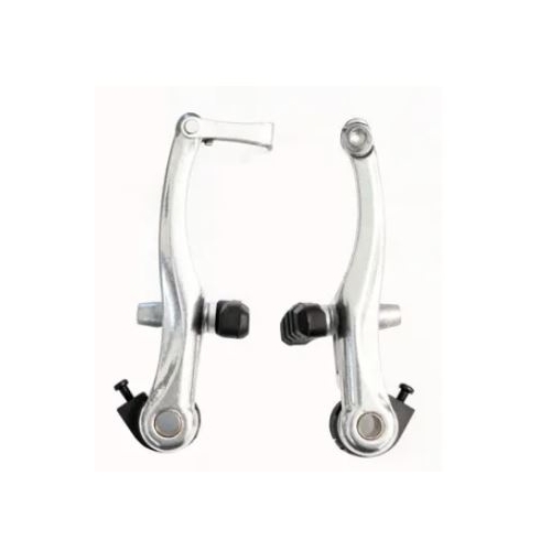 BRAKE   V Brake Set, 110mm Arms, Alloy, Dual Spring Tension, SILVER (Front & Rear)