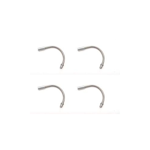 CABLE GUIDE - 135 Degree Angle Noodle, For V Brake, Stainless Steel, SILVER (Bag of 4)