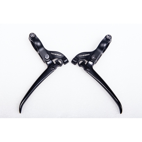 BRAKE LEVERS - Tektro Brake Lever For Flat Bar Road, 3 Finger Type, 22.4mm Clamp, For Canti or Road Caliper, Alloy, ALL BLACK (Sold In Pairs) (FL750)