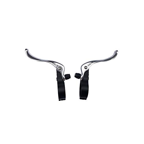 BRAKE LEVERS - Tektro Inline Brake Levers, 31.8mm Clamp, For Road & Cyclo X Bikes, Alloy, Hinged, SILVER Lever, Black clamp (Sold In Pairs) (RL-721)