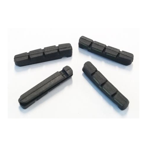 Brake Pads, for CARBON rims, BRAKCO High Performance Pads, Shimano Compat 55mm(Sold in 2 sets, front and rear) Green Line