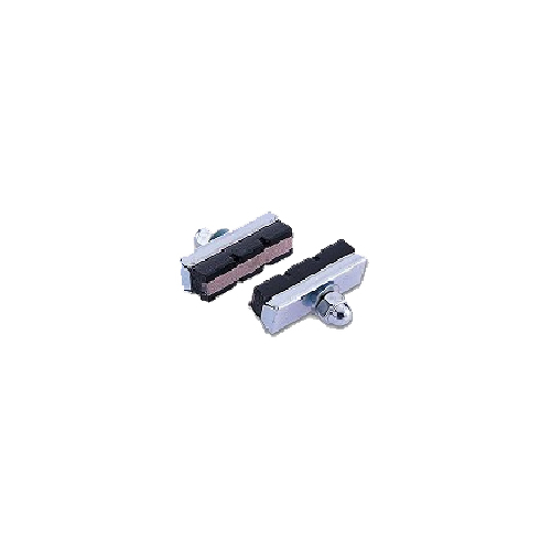 BRAKE SHOES - Caliper Brake Shoes, With Leather Strip, 50mm, BLACK (Sold in Pairs)