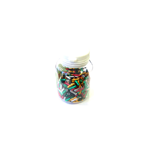 END CAP  Inner Wire End Cap, 2.3mm Inside Dia, MIXED COLOURS (Bottle of 500)