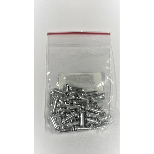 CABLE END - Inner Wire End Cap, 1.2mm-1.8mm Dia, SILVER (Bag of 50)