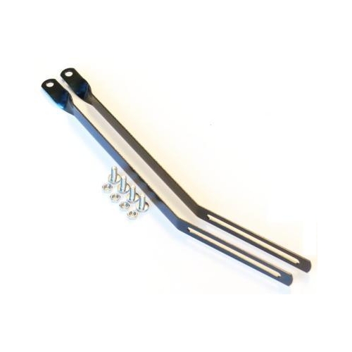 CARRIER FITTINGS - Adjustable, Extra Long, 300mm, Steel, Nuts & Bolts Supplied, BLACK