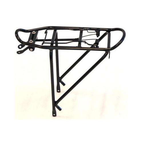 CARRIER - Rear Carrier, For 20" Bikes, With Spring Bow, Alloy, BLACK