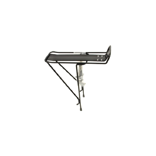 CARRIER - Rear Carrier, For 26" Bikes, With Top Plate, Fittings 20.5cm Long, Alloy, BLACK