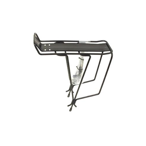 CARRIER - Rear Carrier, For 700C Bikes, With Top Plate, Fittings 20.5cm Long, Alloy, BLACK