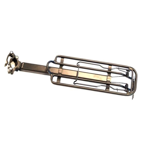 CARRIER  Rear Carrier, Seat Post Mounted, QR with Spring Bow, Alloy, BLACK (Up to 31.8mm) (5kg Load Limit)