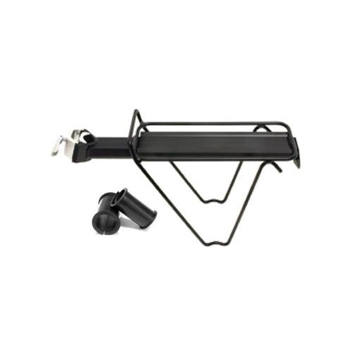 CARRIER  Rear Carrier, Seat Post Mounted, Alloy, w/side shape stays, Includes Rubber Shims, BLACK (5kg Load Limit)