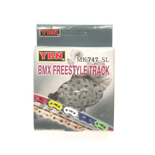 CHAIN - 1/2 x 1/8 x 112L, Superlight BMX Chain, Hollow Pins & Side Plates, SILVER (YBN MK-747SL)