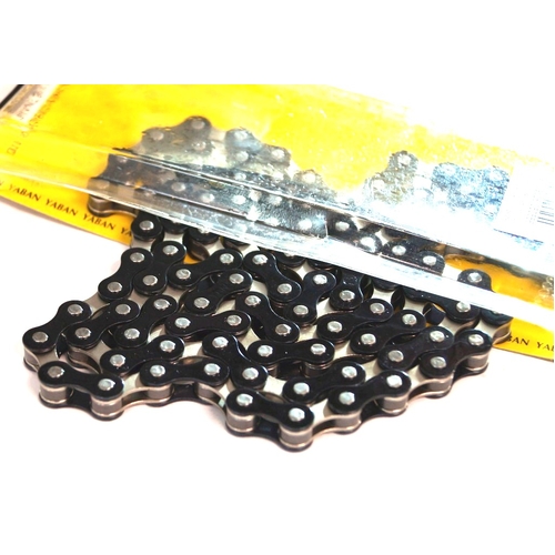 CHAIN  1/2 x 1/8 x 112L, Single Speed, Nickel, BLACK (YBN S-410)