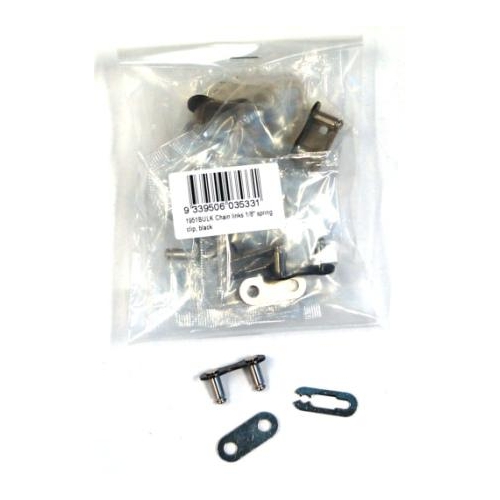 CHAIN LINK - 1/8", Spring Clip Type, BLACK (Bag of 10)