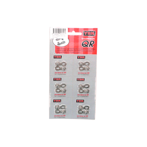 CHAIN CONNECTOR - Missing Llinks 3/32, 7/8 Speed, 7.3mm, SILVER (6 per Card)