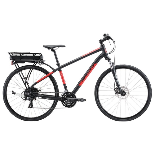 Apollo Eon Commuter 10 E-Bike - Matte Black/Red