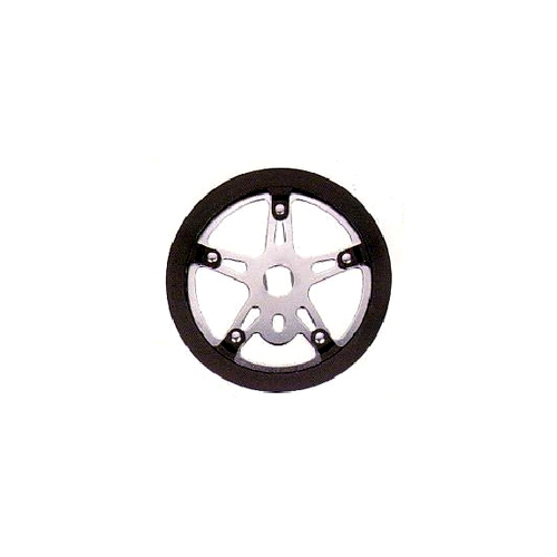 CHAIN RING  1/2 x 3/32 x 40T, for OPC, with Black Double Guard,  SILVER