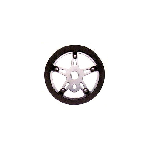 CHAIN RING  1/2 x 1/8 x 40T, for OPC, with Black Double Guard,  SILVER
