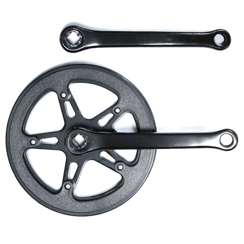 CHAINWHEEL SET  152mm x 3/32 - 40T, with Double Plastic Guard, Diamond Taper  BLACK
