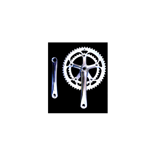 CHAINWHEEL SET  175mm x 53/39T, 130 BCD, Replaceable Chain Rings, Diamond Taper  SILVER